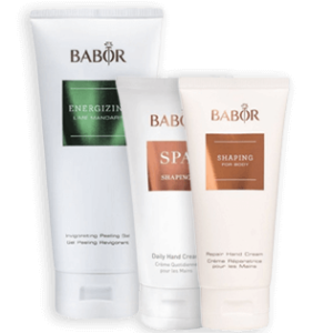 babor spa handcreme + energizing peeling + shaping hand cream